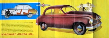 Borgward Hansa 1500 Modelprogram 1952 "Ein Dreiklang" Carbrochure (6753)